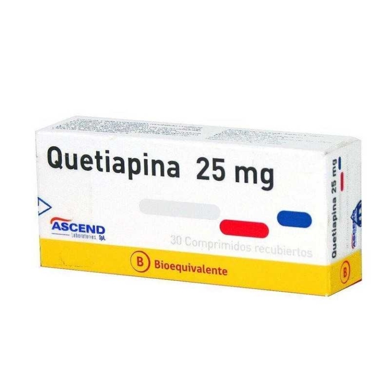 Quetiapina 25Mg X 30Com. Recubiertos | quetiapina 30com