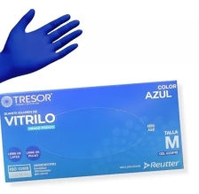  GUANTES EXAMINACION TRESOR VITRILO TM X 100
