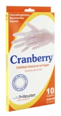 GUANTES VINILO C/P CRANBERRY TALLA S x  10 UNID