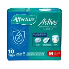 AFFECTIVE ACTIVE ROPA INTERIOR TALLA M X 10 U.