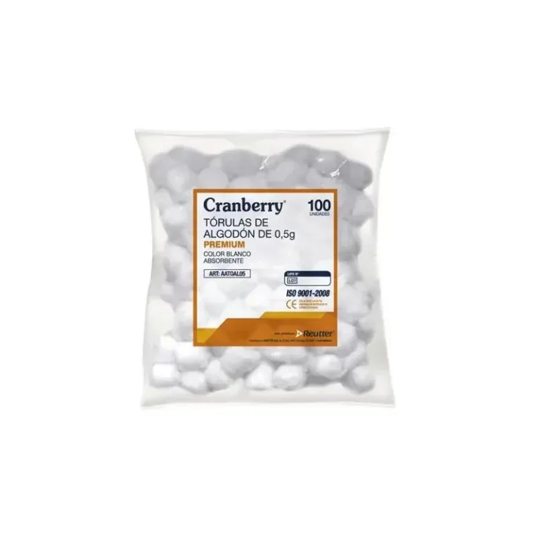 CRANBERRY TORULAS DE ALGODÓN 0.5GR X100U