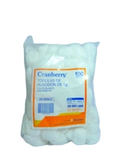 CRANBERRY TORULAS DE ALGODÓN X100U