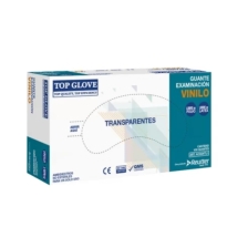 GUANTE EX. VINILO L/P TRANSPARENTE TRESOR TALLA S X 100