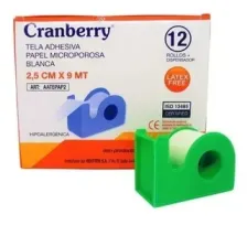 TELA ADHESIVO PAPEL MICROP B. 2.5CMX9MT X 12U