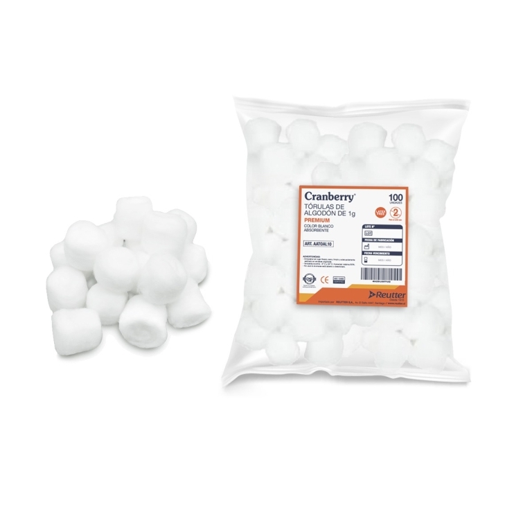 CRANBERRY TORULAS DE ALGODÓN 3.5G X100U
