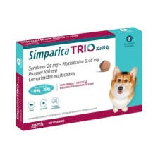 SIMPARICA TRIO 10-20 KILOS PERRO X 3 COMPRIMIDOS