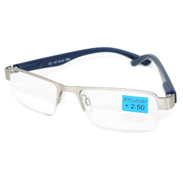Lentes V-Polak Blue Silver 2.5 | lentes silver 2.5