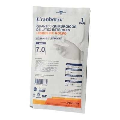 CRANBERRY GUANTES QUIRURGICOS LATEX ESTERIL 7.0 X1 PAR