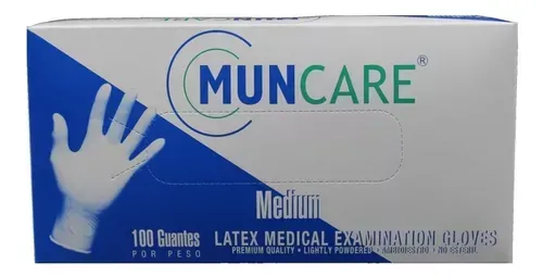 Guantes Latex Examinacion Munclean M X2 | guantes latex munclean
