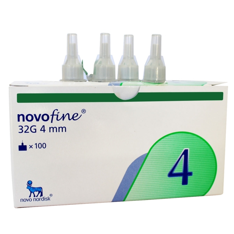 NOVOFINE AGUJAS PLUS 32G X4 mm 