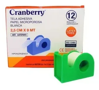TELA ADHESIVO PAPEL MICROP B. 2.5CMX9MT X 12U