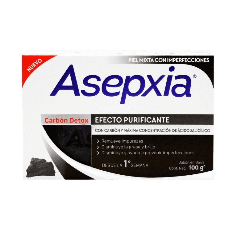 Asepxia Jab Carbon Detox X 100G | asepxia jabon carbon detox