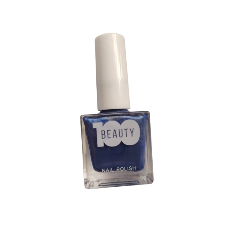 ESMALTE PARA UÑAS 100 BEAUTY AZUL OSCURO PERLADO