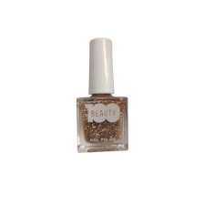 ESMALTE PARA UÑAS 100 BEAUTY BRILLO ESCARCHADO DORADO 