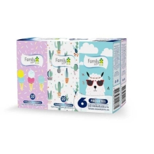 FAMILY SET PAÑUELOS DESECHABLES X6