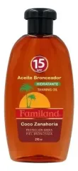 FAMILAND ACEITE BRONCEADOR COCO-ZANAHORIA SPF15 X 210ML