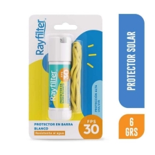 Potector Solar Barra Rayfilter Fps 3 X 6Gr Color Blanco | rayfilter blanco 6gr