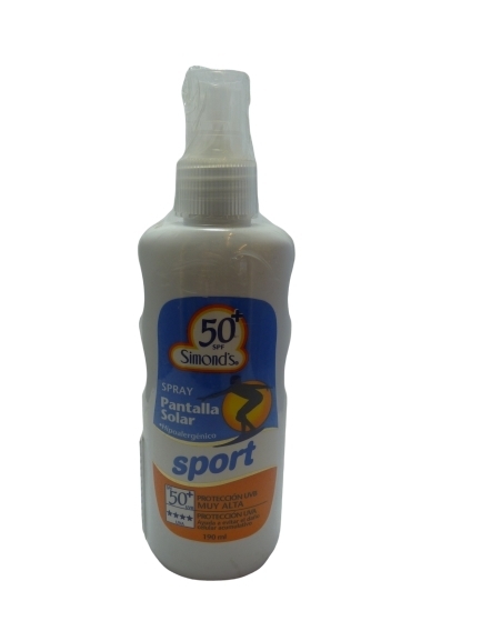 SIMONDS PANTALLA SOLAR SPORT SPF 50 190ML SPRAY