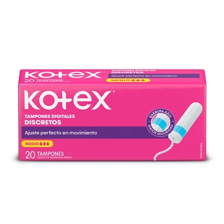 Kotex Tampon Digital Medio X12 | kotex medio 12un