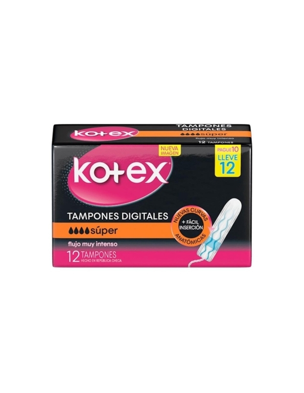 Kotex Tampon Digital Super X12 | kotex super 12un