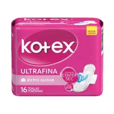 Kotex  Ultrafina Extra Suave X16 | kotex extra 16un