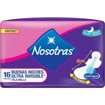 NOSOTRAS TOALLAS NOCTURNAS ULTRA INVISIBLE X 16
