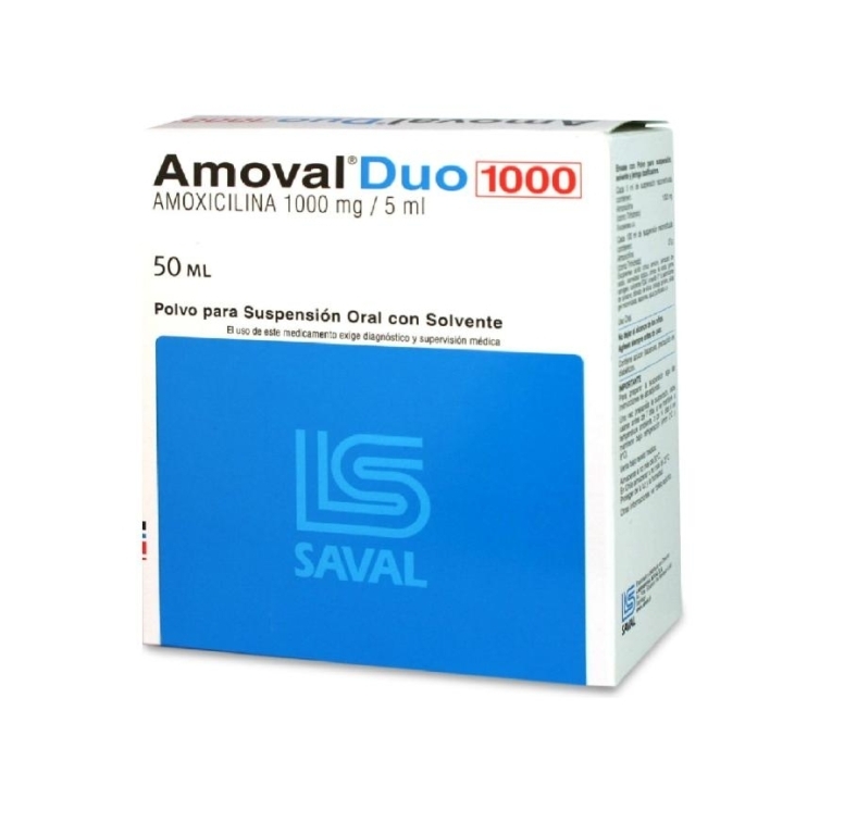 AMOVAL DUO 1000MG/5ML X50