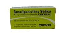 BENCILPENICILINA SODICA 2.000.000 U.I. X 1 FRASCO AMPOLLA