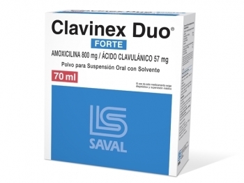 CLAVINEX DUO 400 MG / 57 MG X 70 ML SUSPENSION ORAL
