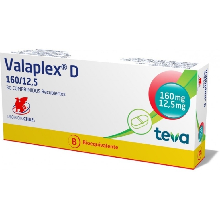 VALAPLEX D 160MG 12.5MG X30 COMPRIMIDOS