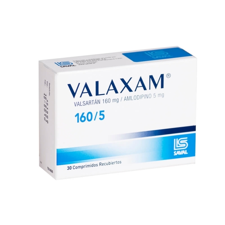 Valaxam 160 Mg / 5 Mg X 30 Comprimidos | valaxam 160/5
