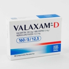 Valaxam D 160 Mg / 5 Mg /12.5 Mg X 30 Comprimidos | valaxam d 160/5/12.5