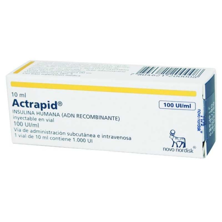 CENABAST ACTRAPID HM 100UI/ML 10ML X1 FRASCO AMPOLLA