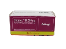 GLICENEX SR 500 MG X30 COMPRIMIDOS LIBERACION PROLONGADA