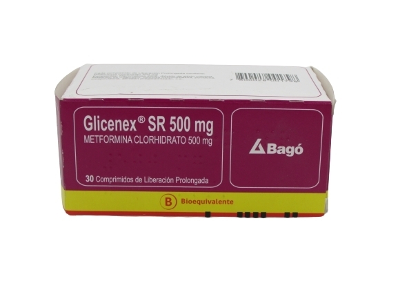 GLICENEX SR 500 MG X30 COMPRIMIDOS LIBERACION PROLONGADA