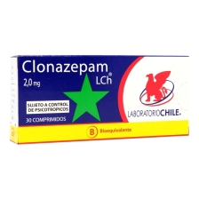 CLONAZEPAM 2MG X30 COMPRIMIDOS