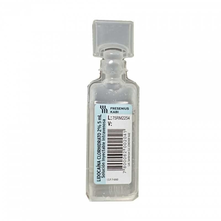 Lidocaina 2% X 5Ml 1 Ampolla | lidocaína ampolla 5ml