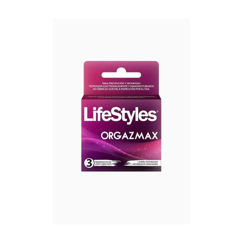CONDONES / PRESERVATIVOS LIFESTYLES ORGAZMAX X 12 UNIDADES