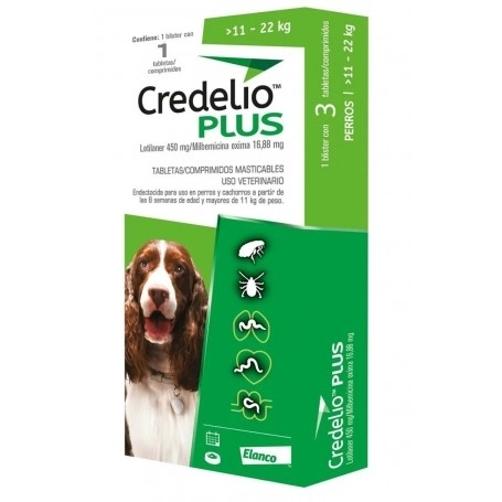 CREDELIO PLUS PERRO >11 A 22 KILOS X 1 COMPRIMIDO