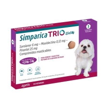 SIMPARICA TRIO PERRO 2.5 - 5 KILOS X 3 COMPRIMIDOS
