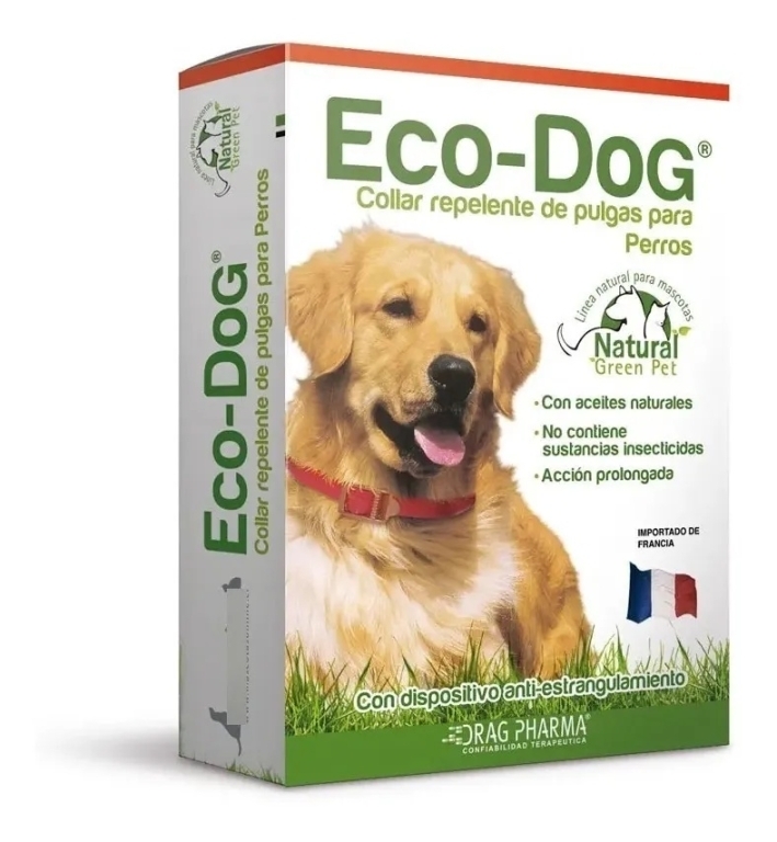 ECO DOG COLLAR REPELENTE PULGA PERROS NATURAL X 1 UNIDAD
