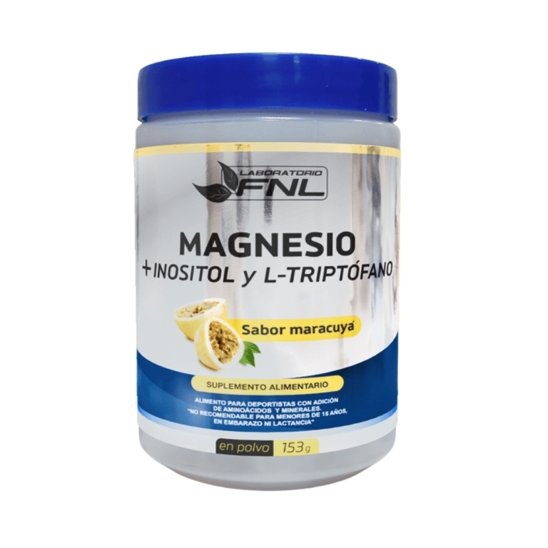 MAGNESIO + INOSITOL + L-TRIPTOFANO SABOR MARACUYÁ X 153 GRAMOS