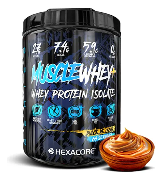 HEXACORE HARDCORE MUSCLE WHEY 64 PORCIONES DULCE DE LECHE 