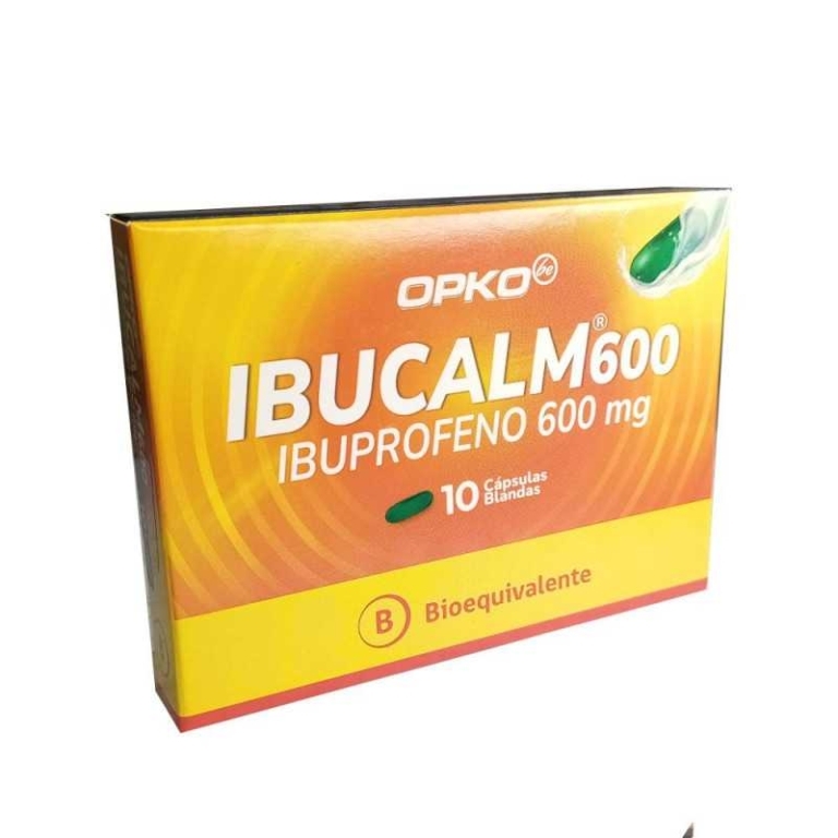 IBUCALM CAP BLANDAS 600 MG X 10 