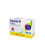 CARVAS D  40/12,5 MG X 30 COM