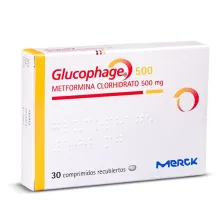GLUCOPHAGE 500 MG  X  30 CM REC