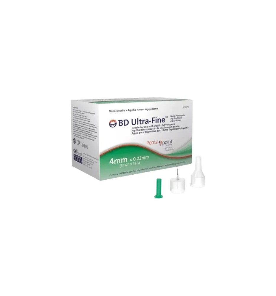 BD ULTRA-FINE 4MMX 32G x 100 AGUJAS