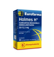 HOLMES H (OLMESARTAN 20MG/ HIDROCLORO. 12.5MG) X 30 COM REC
