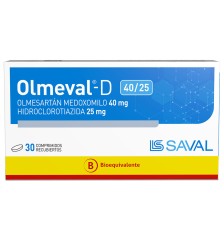 OLMEVAL D 40MG/25MG  X 30 COM REC