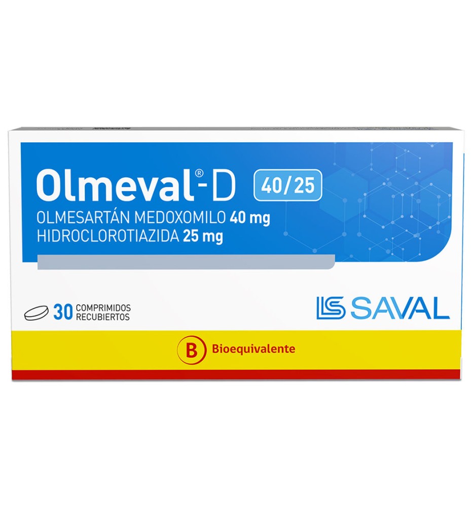 OLMEVAL D 40MG/25MG  X 30 COM REC